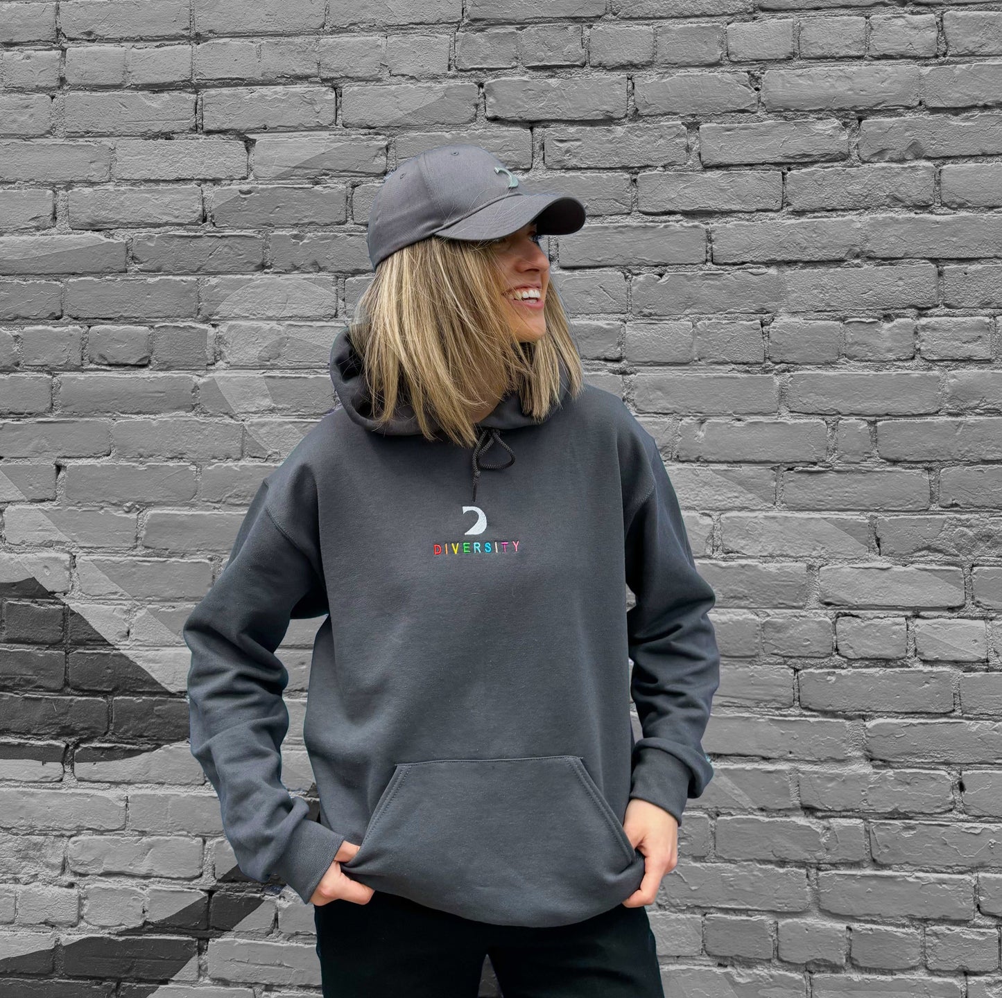 COMMUNITY HOODIE - GRAY MULTICOLOR